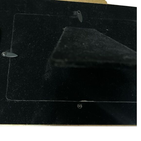 Photo Picture Frame Yellow Enamel Palm Trees Tropical Faux Pearls Gold Tone 4x6” - Picture 5 of 5